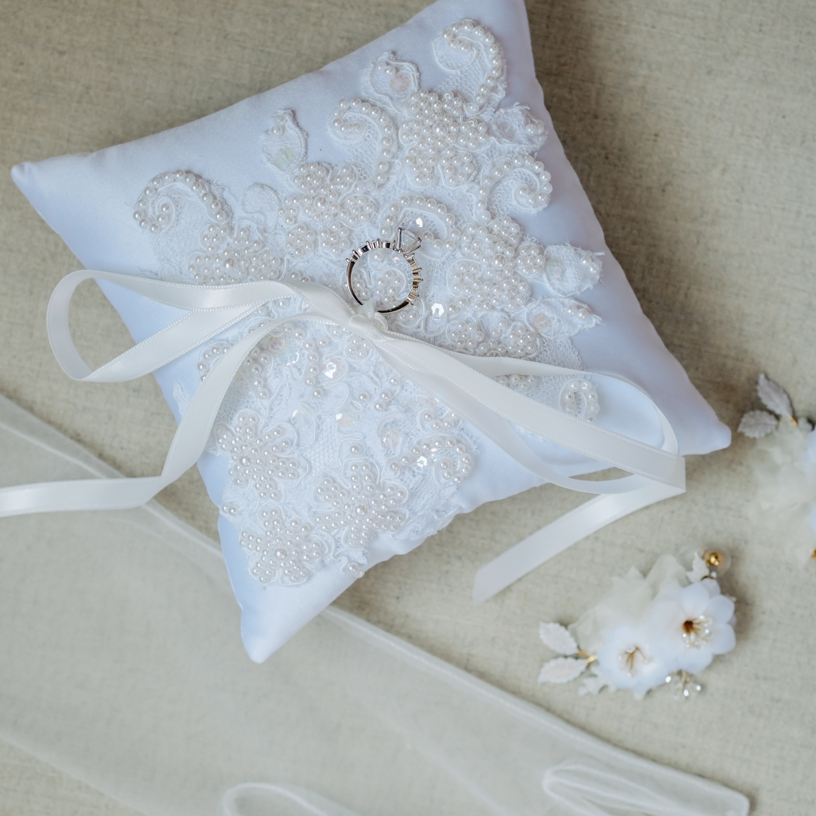 Bridal dresses hang on ribbonsfashion accessories Vector Image
