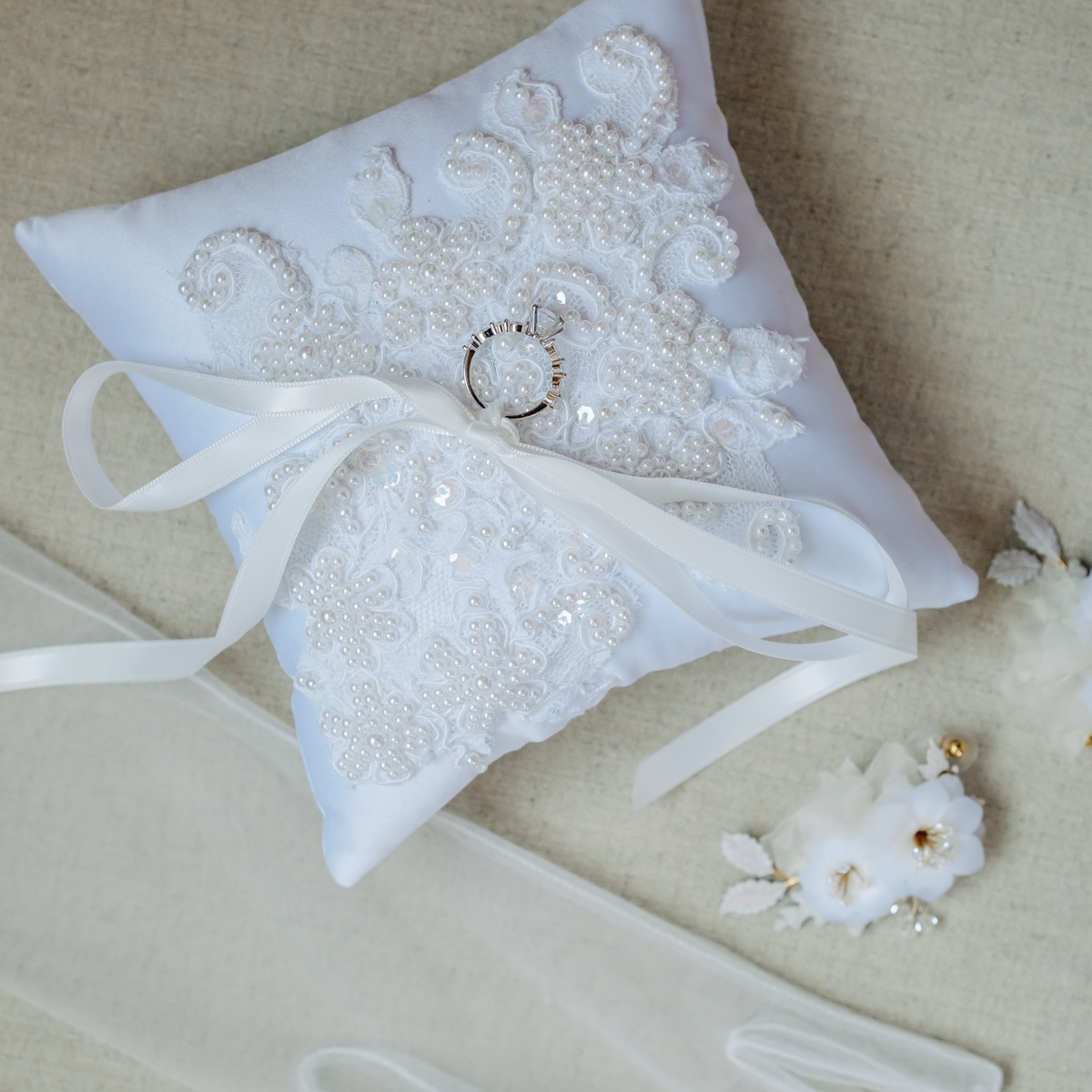 Ring Bearer Pillow Made From Wedding Dress | Unbox the Dress – Unbox ...