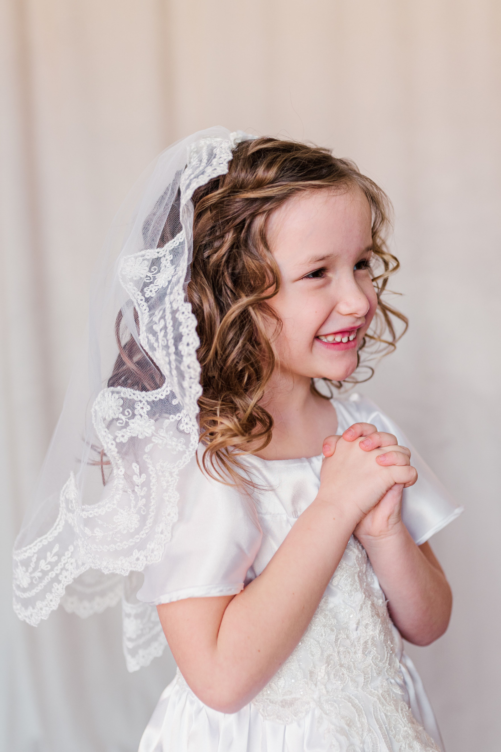 First Communion Veils for Girls Holy Communion White Kids Veils Wedding  Flower Girl Veil for Wedding Baptism Communion Tulle Vaile with Comb