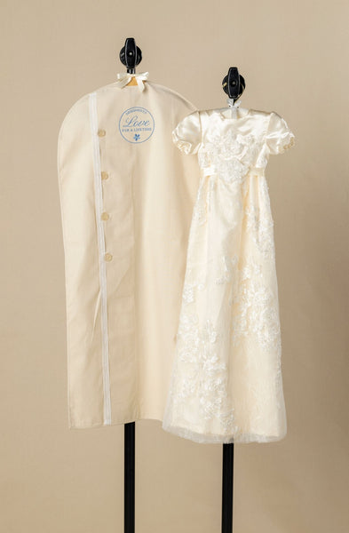 Magnificent rare store in the box vintage christening gown set